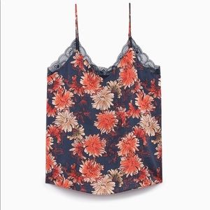 Aritzia Little Moon Spaghetti Strap Lace Trim Marigold Camisole